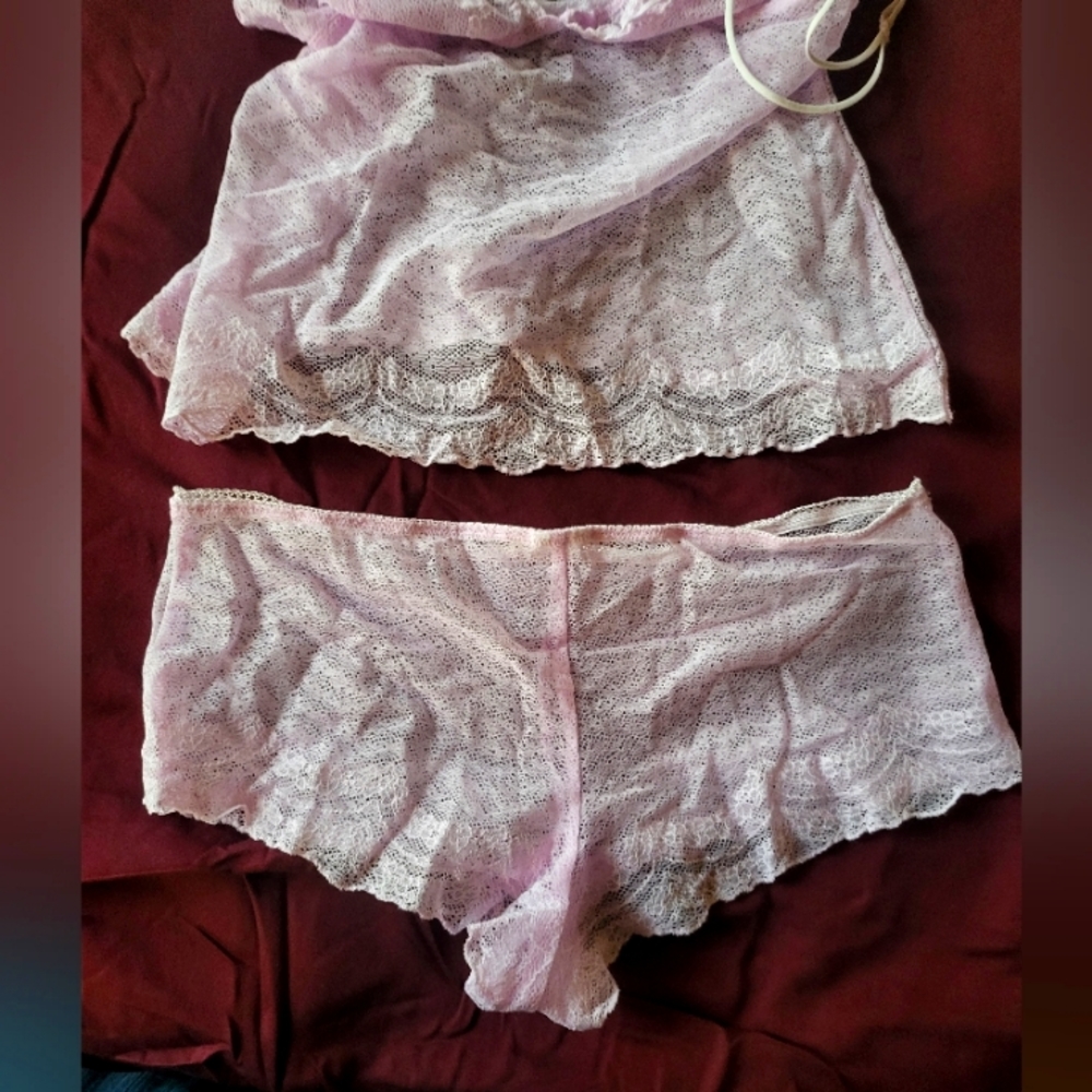 Lace cami set M